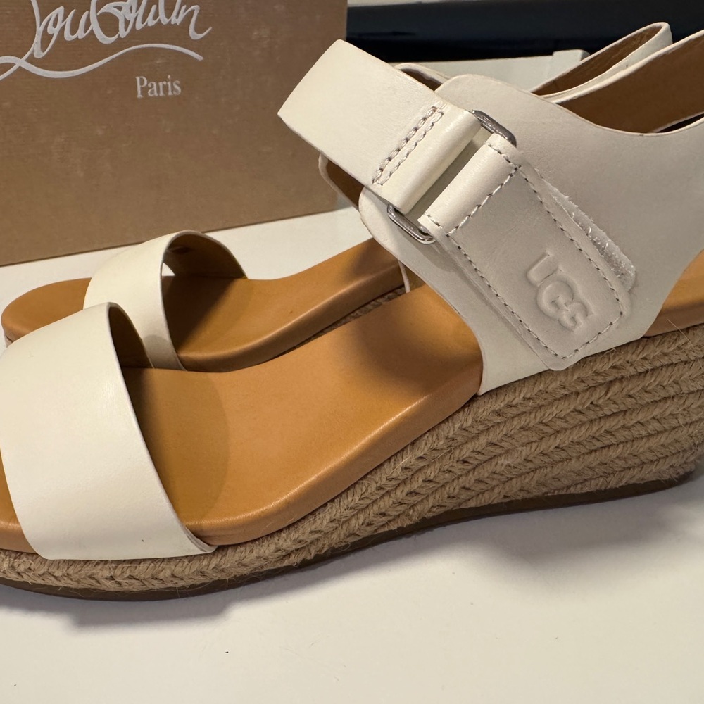 UGG Cream Wedge Sandals